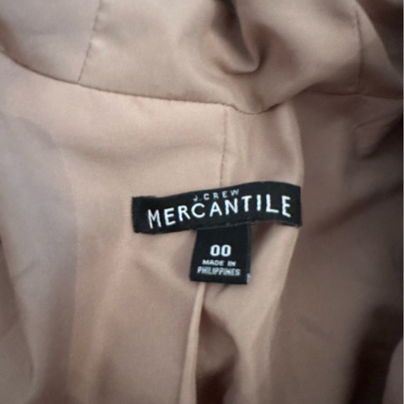 J. Crew Mercantile Sz 00 Tan Wool Blend Vail Coat Fur Trim Hood Preppy Heritage - Picture 9 of 12